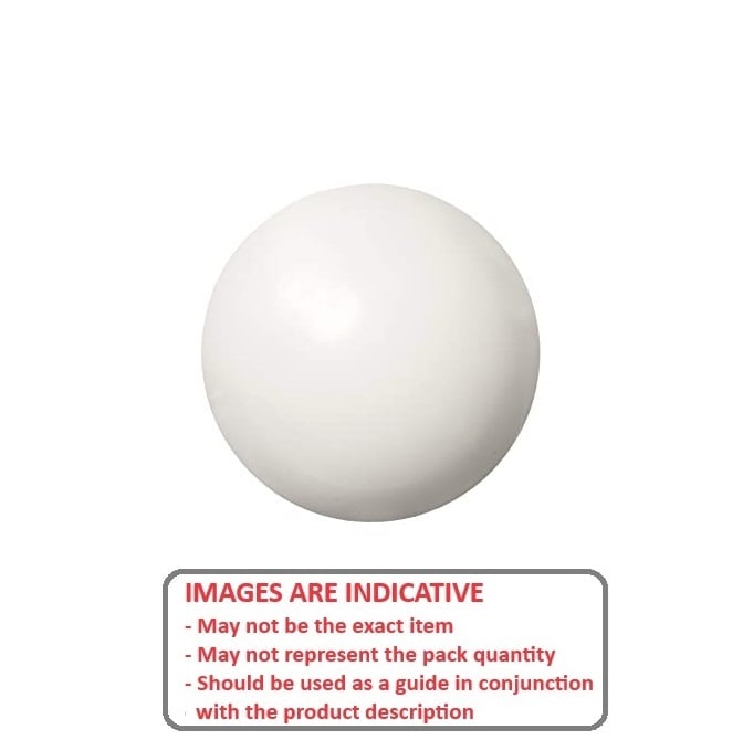 Ball   15.88 mm Acetal - Precision Grade 2 - White - MBA  (Pack of 1)