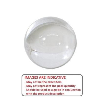 Ball    9.53 mm Acrylic - Precision Grade 3 - Clear - MBA  (Pack of 5)