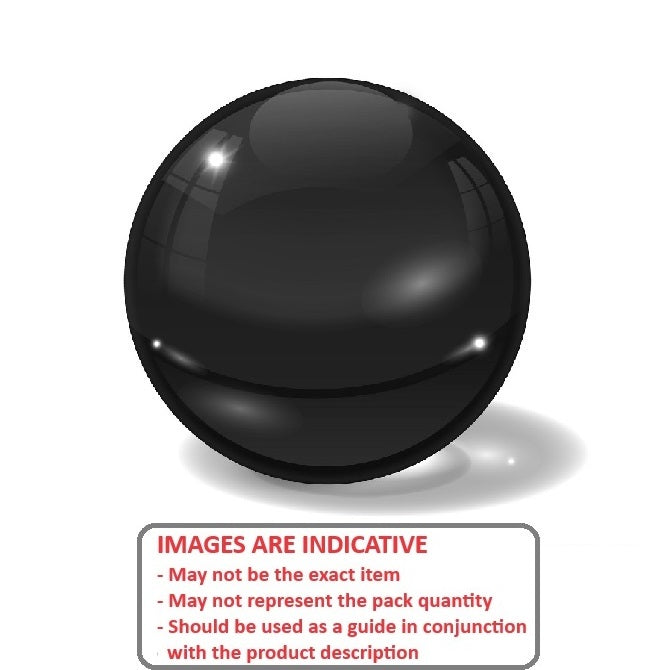 Ball    1 mm Fused Silica - Precision Grade 25 - Black - MBA  (Pack of 5)