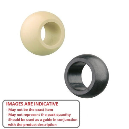 Ball   21.03 mm Plastic - Off White - MBA  (Pack of 4)