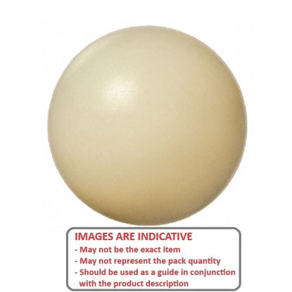 Ball   19.05 mm Nylon - Precision Grade 2 - Off White - MBA  (Pack of 1)