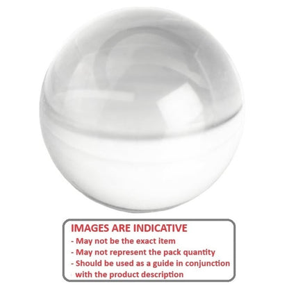 Ball    0.673 mm Synthetic Saphire - Precision Grade 25 - Clear - MBA  (Pack of 5)