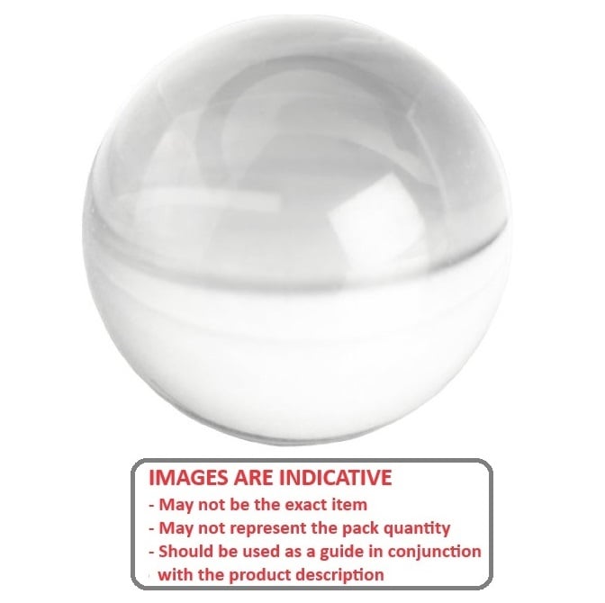 Ball    1.199 mm Synthetic Saphire - Precision Grade 25 - Clear - MBA  (Pack of 5)