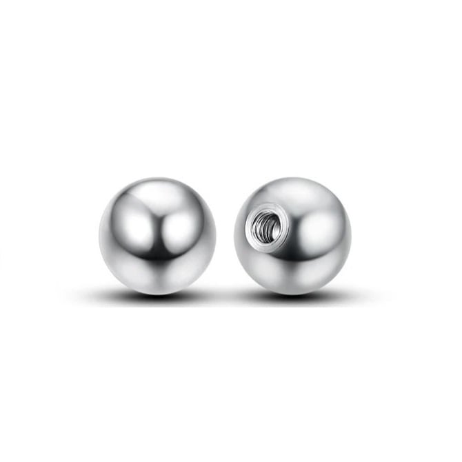 Ball    8 mm Titanium High Strength - Precision Grade 100 - Silver-Grey - M1.2x0.25 Thread x 4mm Deep - MBA  (Pack of 1)