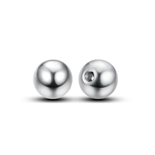 Ball    4 mm Titanium High Strength - Precision Grade 100 - Silver-Grey - M1.2x0.25 Thread x 2mm Deep - MBA  (Pack of 250)