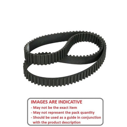 Timing Belt  450 Tooth 9mm Wide  - Metric Nylon Covered Neoprene with Fibreglass Cords - Black - 5 mm HTD Curvelinear Pitch - MBA  (Pack of 1)