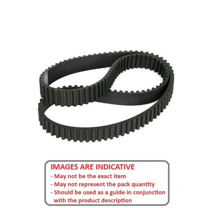Timing Belt  222 Teeth x 9mm Wide  - Metric Nylon Covered Neoprene with Fibreglass Cords - Black - 5 mm HTD Curvelinear Pitch - MBA  (Pack of 1)