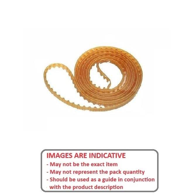 Timing Belt  148 Tooth 12mm Wide  - Metric Polyurethane with Steel Cords - Amber - 10 mm AT10 Trapezoidal Pitch - MBA  (Pack of 1)