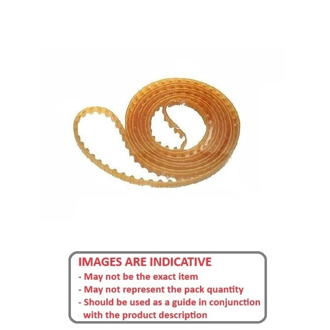 Timing Belt  132 Teeth x 12mm Wide  - Metric Polyurethane with Steel Cords - Amber - 10 mm AT10 Trapezoidal Pitch - MBA  (Pack of 1)