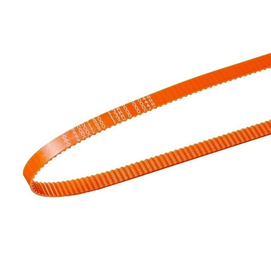 Timing Belt  245 Teeth x 6.4mm Wide  - Imperial Polyurethane with Polyester Cords - Orange - 2.032 mm (0.08 Inch) MXL Trapezoidal Pitch - MBA  (Pack of 1)