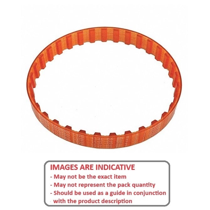 Timing Belt   50 Tooth 3.2mm Wide  - Imperial Polyurethane with Polyester Cords - Orange - 2.032 mm (0.08 Inch) MXL Trapezoidal Pitch - MBA  (Pack of 2)