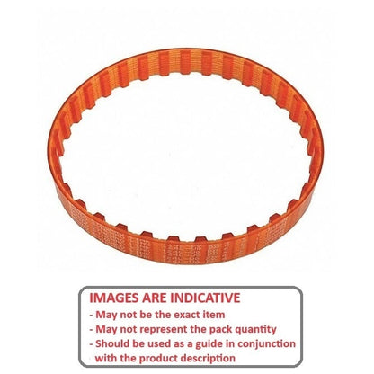 Timing Belt  122 Teeth x 8mm Wide  - Metric Polyurethane with Steel Cords - Translucent - 5 mm T5 Trapezoidal Pitch - MBA  (Pack of 1)