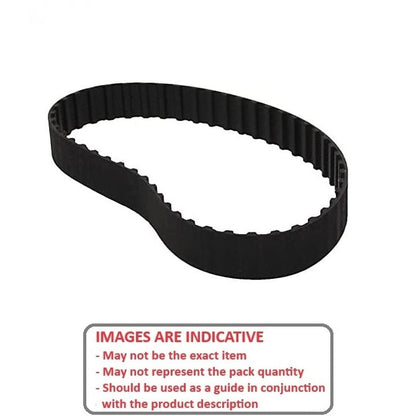 Timing Belt   70 Tooth 6.4mm Wide  - Imperial Nylon Covered Neoprene with Fibreglass Cords - Black - 2.032 mm (0.08 Inch) MXL Trapezoidal Pitch - MBA  (Pack of 5)