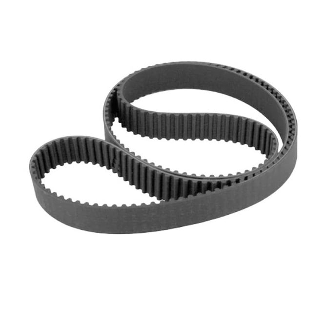 Timing Belt  125 Curved Tooth 9 mm Wide  - Metric Nylon Covered Neoprene with Fibreglass Cords - Black - 3 mm GT Curvelinear Pitch - MBA  (Pack of 1)