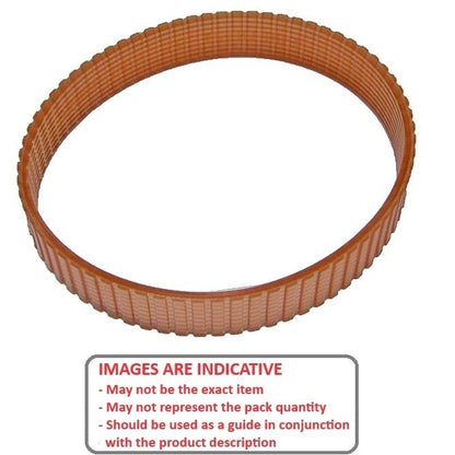 Timing Belt   51 Tooth 16mm Wide  - Metric Polyurethane with Steel Cords - Translucent - 5 mm T5 Trapezoidal Pitch - MBA  (Pack of 1)