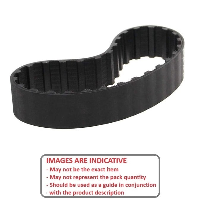 Belts   48 Teeth x 19.1mm Wide  - Imperial Nylon Covered Neoprene with Fibreglass Cords - Black - 9.525 mm (3/8 Inch) L Series Trapezoidal Pitch - MBA  (Pack of 1)