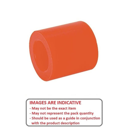 Cylindrical Bumper   31.75 x 25.4 x 9.53 mm  - Counterbored Polyurethane 80A - MBA  (Pack of 1)