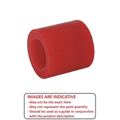 Cylindrical Bumper   25.4 x 25.4 x 6.35 mm  - Counterbored Polyurethane 95A - MBA  (Pack of 1)