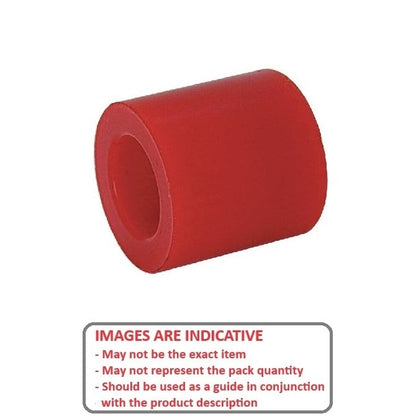 Cylindrical Bumper   19.05 x 19.05 x 6.35 mm  - Counterbored Polyurethane 95A - MBA  (Pack of 1)