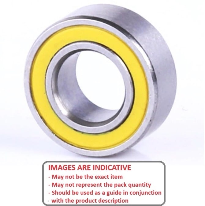 Ball Bearing   13 x 24 x 6 mm  -  Ceramic Hybrid Stainless with Si3N4 - Sealed - ECO  (Pack of 1)