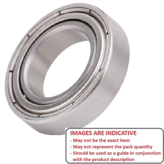 Ball Bearing   10 x 30 x 9 mm  -  Stainless 316 Grade - Semi-Ground - Shielded without Lubricant - Polyethylene Retainer - MBA  (Pack of 50)