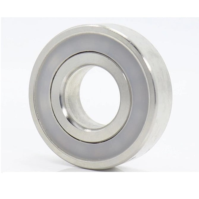 Ball Bearing    6.35 x 15.875 x 4.978 mm  -  Stainless 316 Grade - Semi-Ground - PTFE Sealed without Lubricant - PTFE Retainer - MBA  (Pack of 1)