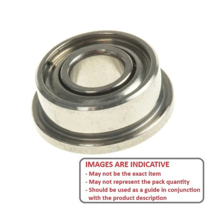 Ball Bearing    5 x 8 x 2.5 mm  - Flanged Chrome Steel - P6 - MC3 - Standard - Shielded - MBA  (Pack of 50)
