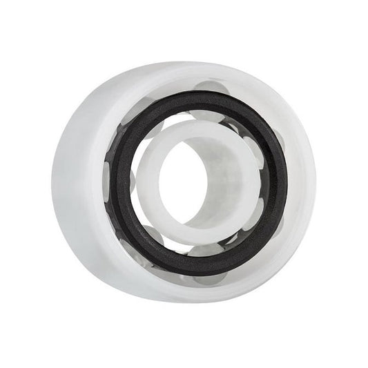 Plastic Bearing    6.35 x 19.05 x 9.525 mm  - Double Row Ball Acetal with Glass Balls - Plastic - Ribbon Retainer - MBA  (Pack of 1)