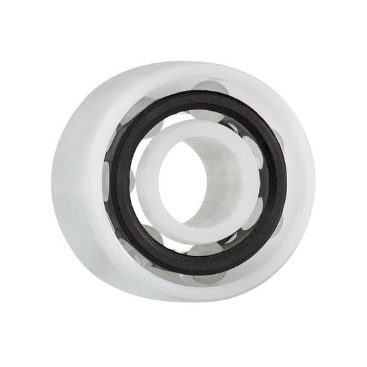 Plastic Bearing    9.525 x 34.925 x 11.113 mm  - Double Row Ball Acetal with Glass Balls - Plastic - Ribbon Retainer - KMS  (Pack of 1)
