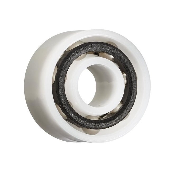 Plastic Bearing   15.875 x 34.925 x 11.113 mm  - Double Row Ball Acetal with 316 Stainless Balls - Plastic - Ribbon Retainer - MBA  (Pack of 1)