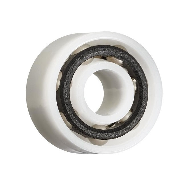 Plastic Bearing   20 x 47 x 20.630 mm  - Double Row Ball Acetal with 316 Stainless Balls - Plastic - Ribbon Retainer - MBA  (Pack of 1)