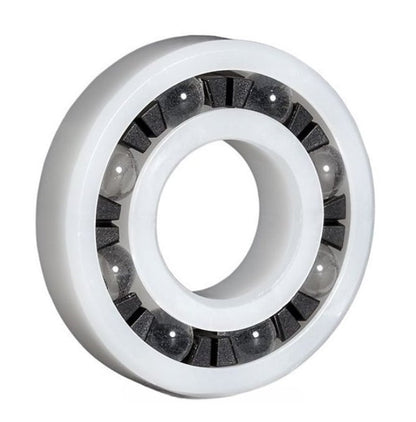 Plastic Bearing   12 x 28 x 8 mm Acetal with Glass Balls - Plastic - Ribbon Retainer - KMS  (Pack of 1)