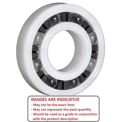 Plastic Bearing   30 x 62 x 16 mm Acetal with Glass Balls - Plastic - Ribbon Retainer - KMS  (Pack of 1)