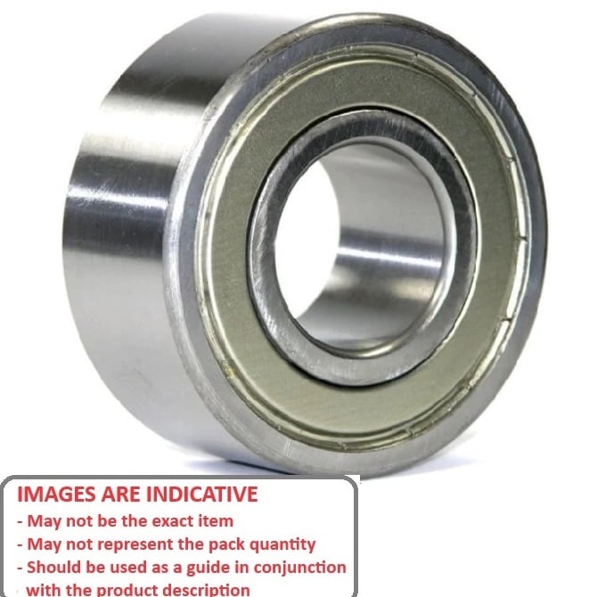 Ball Bearing   65 x 140 x 58.700 mm  - Double Row Angular Contact Chrome Steel - Shielded - MBA  (Pack of 1)