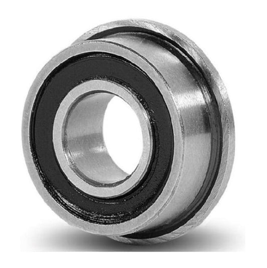 Ball Bearing    6.35 x 15.875 x 4.978 mm  - Flanged Chrome Steel - Abec 1 - MC3 - Standard - Sealed - Ribbon Retainer - MBA  (Pack of 2)