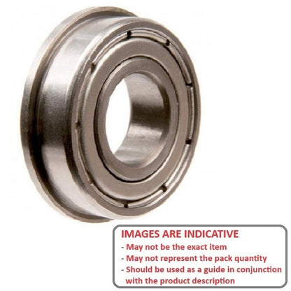 Ball Bearing    4 x 16 x 5 mm  - Flanged Stainless 440C Grade - P6 - MC3 - Standard - Shielded - MBA  (Pack of 20)