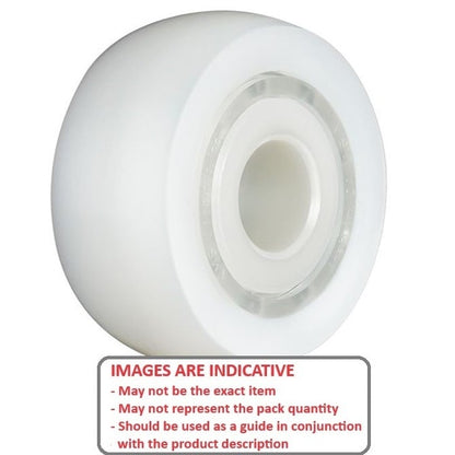 Plastic Bearing    GE Wheel and Bracket Assembly After Market 5177597  - Specialised Medical Acetal with Glass Balls - White - MRI Table - KMS  (Pack of 1)