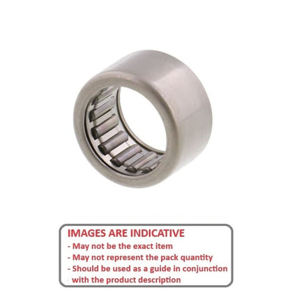 Needle Roller Bearing   10 x 14 x 10 mm  - Open Ends Chrome Steel Shell - Caged Rollers - MBA  (Pack of 1)