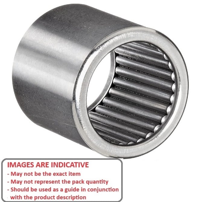 Needle Roller Bearing    3.970 x 7.140 x 6.35 mm  - Open Ends Chrome Steel Shell - Uncaged Rollers - MBA  (Pack of 1)