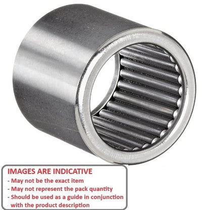 Needle Roller Bearing    9.525 x 14.288 x 9.520 mm  - Open Ends Chrome Steel Shell - Uncaged Rollers - MBA  (Pack of 1)