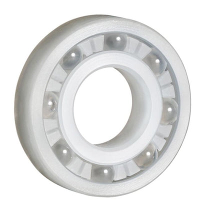 Plastic Bearing   19.05 x 41.275 x 7.938 mm  - Ball PVDF with Glass Balls - Plastic - Ribbon Retainer - MBA  (Pack of 1)