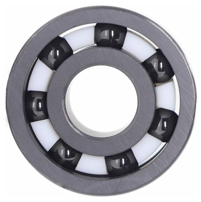 Ceramic Bearing    3.175 x 9.525 x 3.969 mm  - Ball Ceramic Si3N4 - MC34 - Standard - Grey - Open without Lubricant - PEEK Retainer - MBA  (Pack of 4)