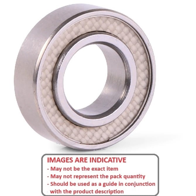 Ball Bearing    7.938 x 20.637 x 5.944 mm  - Extended Inner Chrome Steel - Economy - MC3 - Standard - Sealed - Ribbon Retainer - ECO  (Pack of 1)