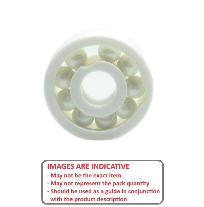 Ceramic Bearing   20 x 47 x 14 mm  - Ball ZrO2 Full Ceramic - CN - Standard - Off White - Open without Lubricant - Full Complement Retainer - MBA  (Pack of 1)