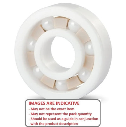 Ceramic Bearing   20 x 47 x 14 mm  - Ball ZrO2 Full Ceramic - CN - Standard - Off White - Sealed without Lubricant - PTFE Retainer - MBA  (Pack of 10)