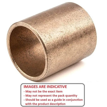 Bush    3.175 x 9.525 x 2.779 mm Bronze SAE841 Sintered - Tight ID - Loose OD - MBA  (Pack of 1)