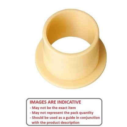 Plastic Bush    4.763 x 7.937 x 6.35 mm  - Flanged Rulon J - MBA  (Pack of 1)