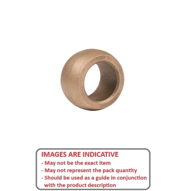 Bush    7 x 15.5 x 11 mm  - Spherical OD Bronze SAE841 Sintered - MBA  (Pack of 2)