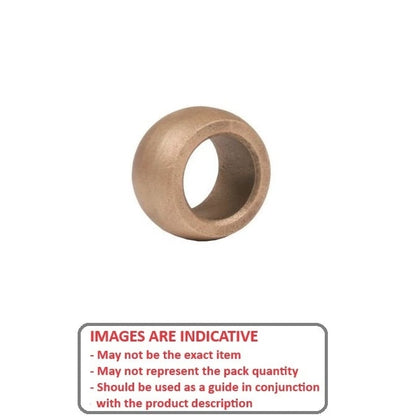 Bush    7 x 15.5 x 11 mm  - Spherical OD Bronze SAE841 Sintered - MBA  (Pack of 2)