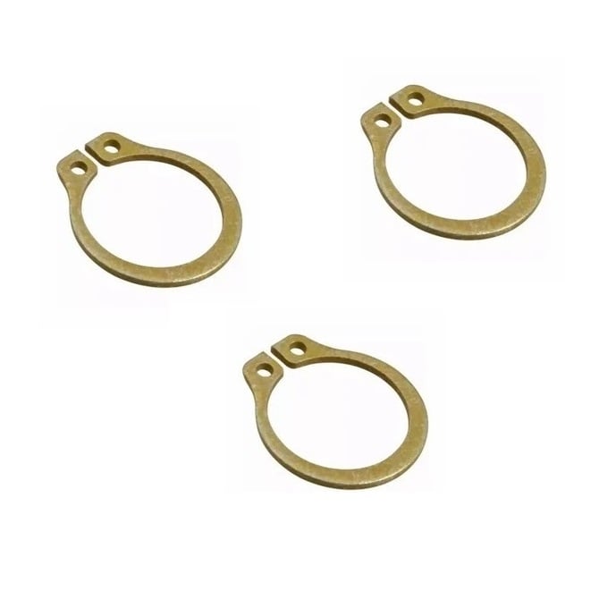 External Circlip    6.35 x 0.9 mm  - Grooveless Carbon Steel Zinc Plated Yellow - 6.35 Shaft - MBA  (Pack of 100)